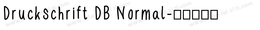 Druckschrift DB Normal字体转换